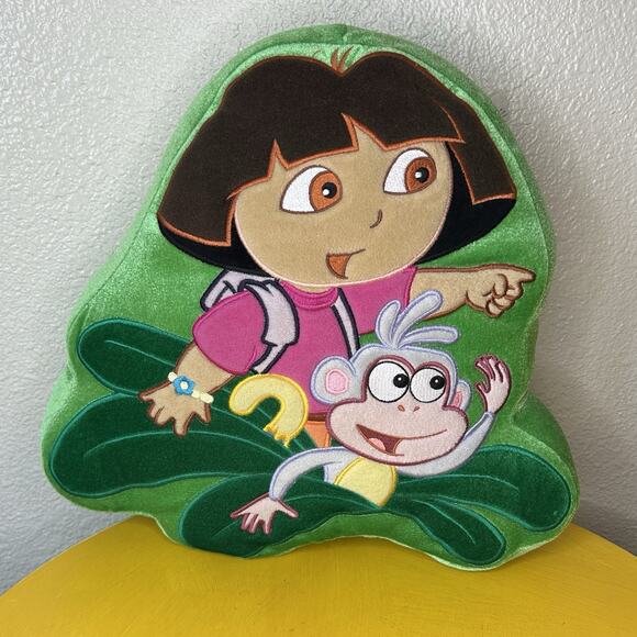 Dora The Explorer & Boots Monkey Throw Character Pillow Vintage Nickelodeon - Picture 1 of 8
